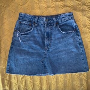 abercrombie & fitch denim mini skirt